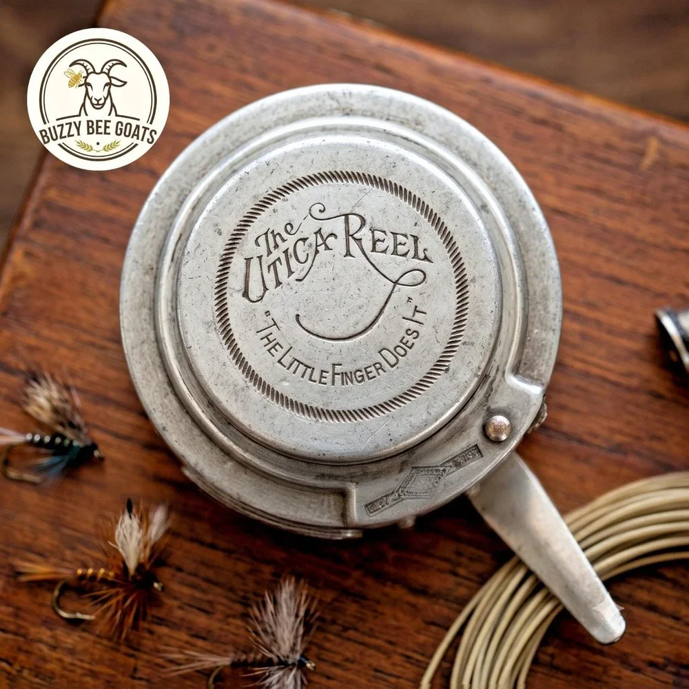Vintage Horrocks-Ibbotson H-I The Utica Automatic Fly Fishing Reel Metal 1950s